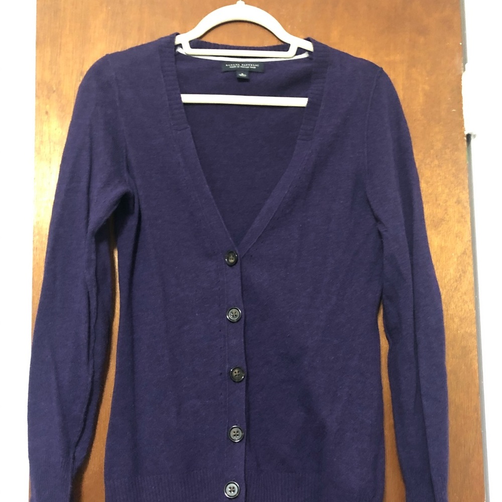 Banana Republic purple cardigan